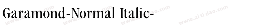 Garamond-Normal Italic字体转换